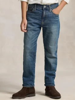 Bleu - Jean Polo Ralph Lauren Droit en Denim Extensible GARÇON
