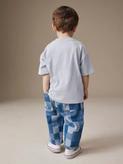 Bleu - Jeans à jambe large (3mths-7yrs)