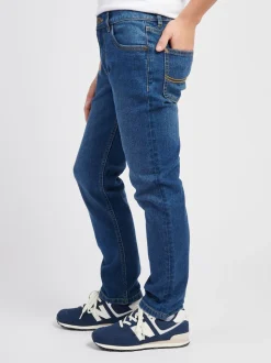 Bleu - Jeans droite Daren coupe stretch Lee