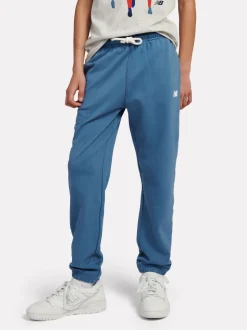 Bleu - Jogging New Balance French terry à petit logo