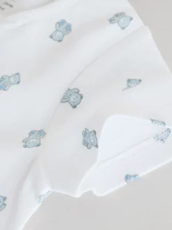 Bleu - Lot de 3 barboteuses zippées bidirectionnelles pour bébé (0 mois à 3 ans)