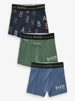 Bleu - Lot de 3 boxers Baker by Ted Baker