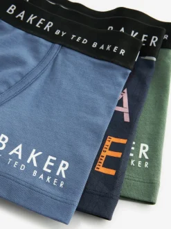 Bleu - Lot de 3 boxers Baker by Ted Baker