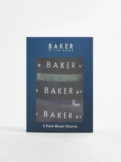 Bleu - Lot de 3 boxers Baker by Ted Baker