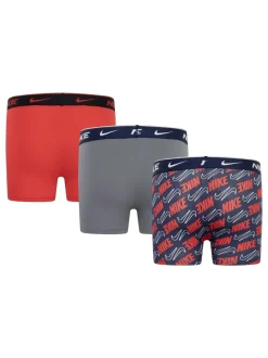 Bleu - Lot de 3 boxers extensibles en coton Nike Imprimé E Day