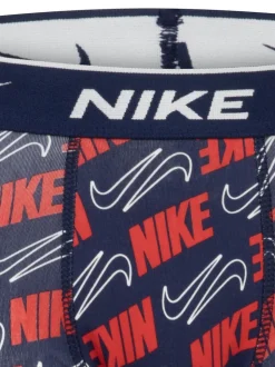Bleu - Lot de 3 boxers extensibles en coton Nike Imprimé E Day