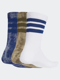 Bleu - Lot de 3 paires de chaussettes adidas Stonewash