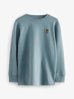 Bleu - Lot de 4 T-shirts à manches longues et confortables (3-16ans)