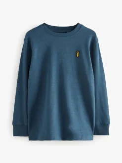 Bleu - Lot de 4 T-shirts à manches longues et confortables (3-16ans)