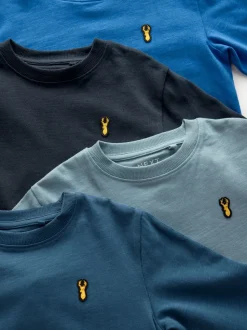 Bleu - Lot de 4 T-shirts à manches longues et confortables (3-16ans)