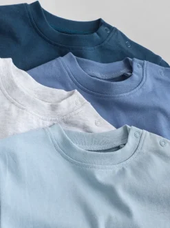 Bleu - Lot de 4 t-shirts à manches longues bébé (0mois2ans)