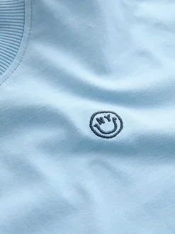 Bleu - Lot de 4 T-shirts à Manches courtes avec Logo Graphique sur la Poitrine (3-16ans)