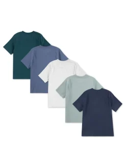Bleu - Lot de 5 t-shirts Abercrombie & Fitch à manches courtes