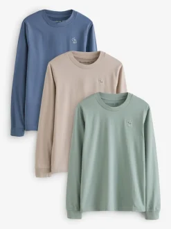 Bleu - Lot de 3 t-shirts Abercrombie & Fitch à manches longues