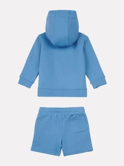 Bleu - New Balance Ensemble t-shirt et short zippé 100% coton pour enfant