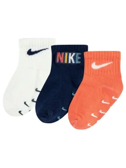 Bleu - Nike Chaussettes Gripper pour nourrissons 3 Lot