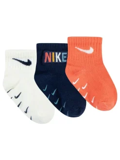 Bleu - Nike Chaussettes Gripper pour nourrissons 3 Lot