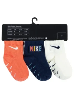 Bleu - Nike Chaussettes Gripper pour nourrissons 3 Lot