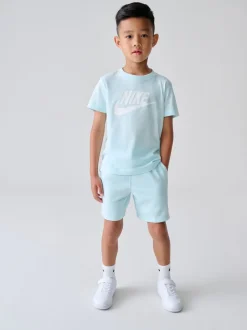 Bleu - Nike ensemble t-shirt et short Little Kids Club