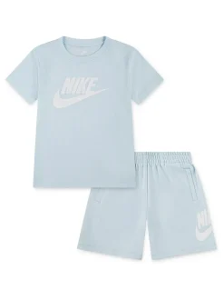 Bleu - Nike ensemble t-shirt et short Little Kids Club