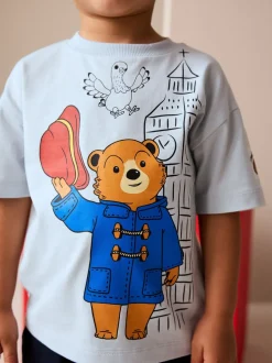 Bleu - Paddington Bear T-shirt Manches courtes (3mths-8yrs)