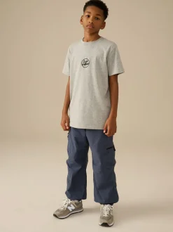 Bleu - Pantalon à poche zippée Cargos (3-16ans)