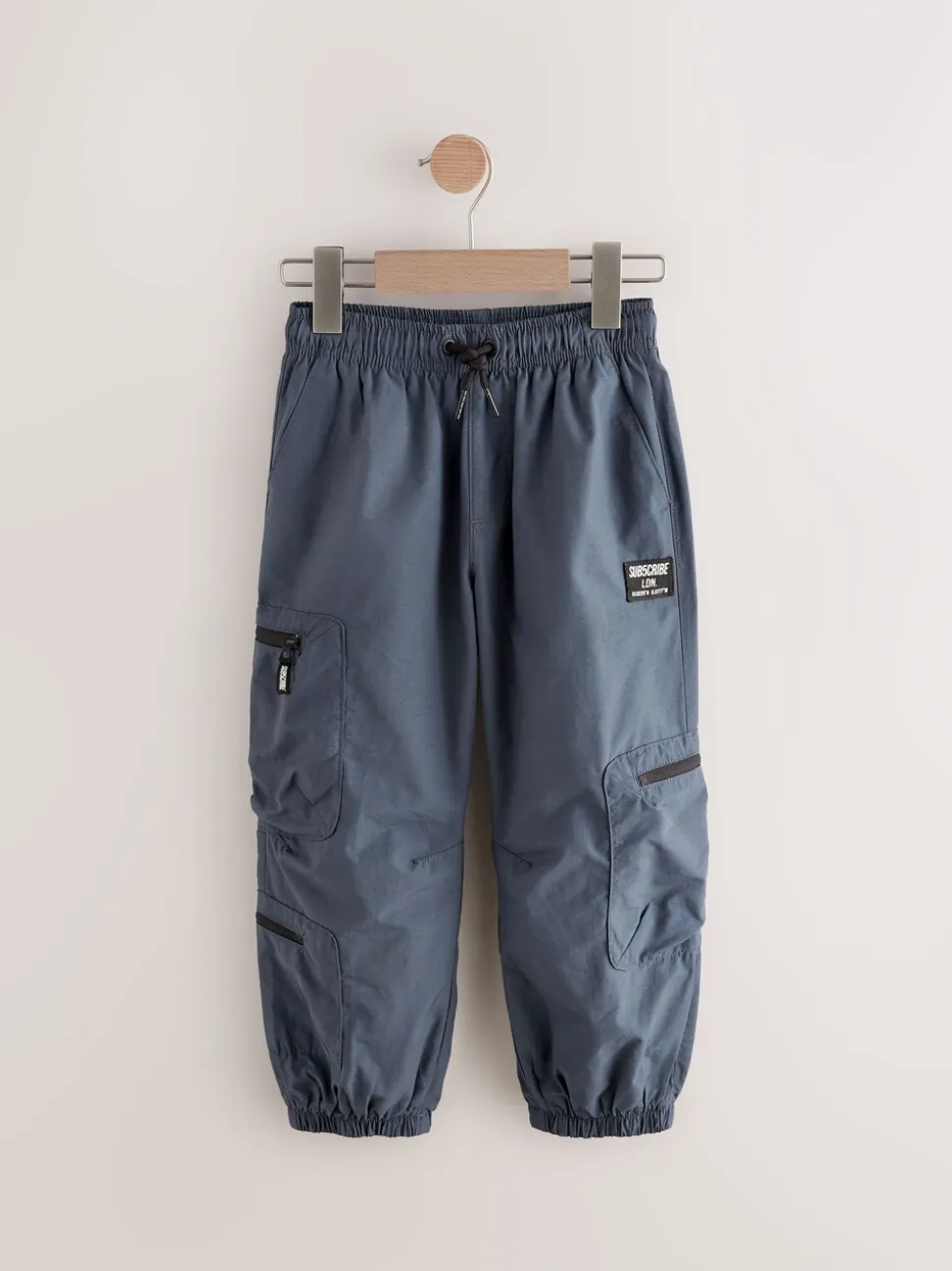 Bleu - Pantalon à poche zippée Cargos (3-16ans)
