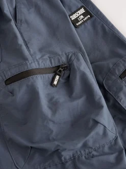 Bleu - Pantalon à poche zippée Cargos (3-16ans)