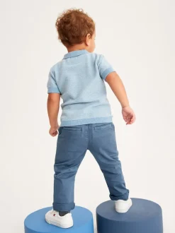Bleu - Pantalon chino extensible (3mois-7ans)