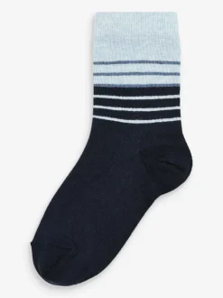 Bleu - Paquet de chaussettes en coton riche 7