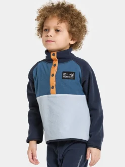 Bleu - Polaire Didriksons Monte enfant à demi-boutons