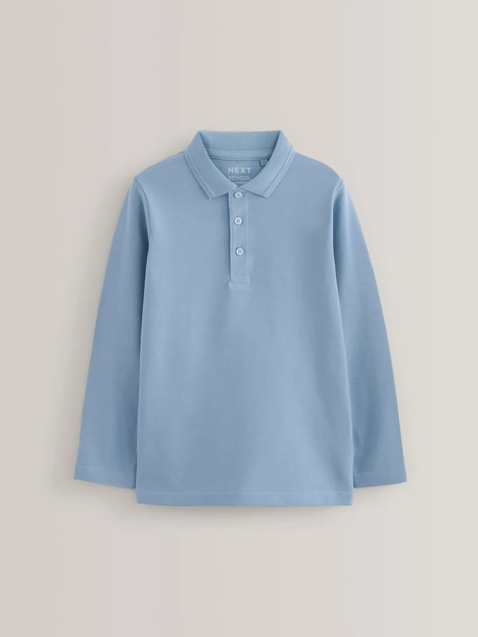 Bleu - Polo à manches longues pour l'école, lot de 2 (3-16ans)