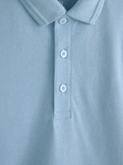 Bleu - Polos en coton à manches courtes pour l'école, lot de 2 (3-16ans)