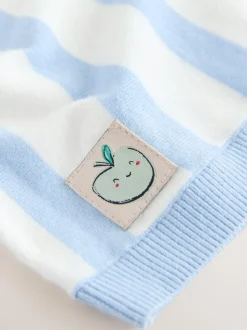 Bleu - Polos Personnage en maille à col boutonné (3mois-7ans)