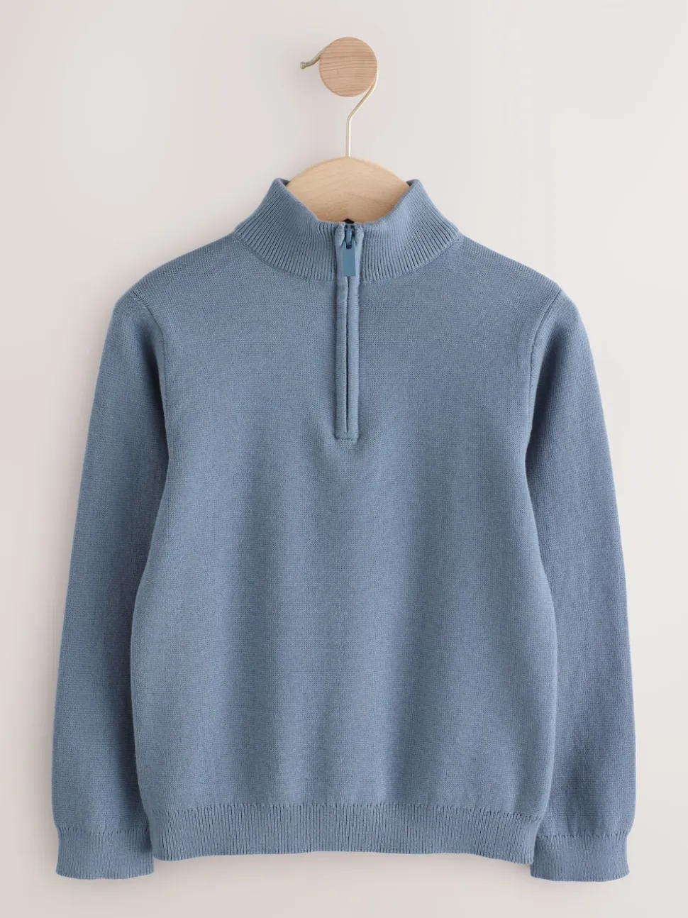 Bleu - Pull quart de zip (3-16ans)