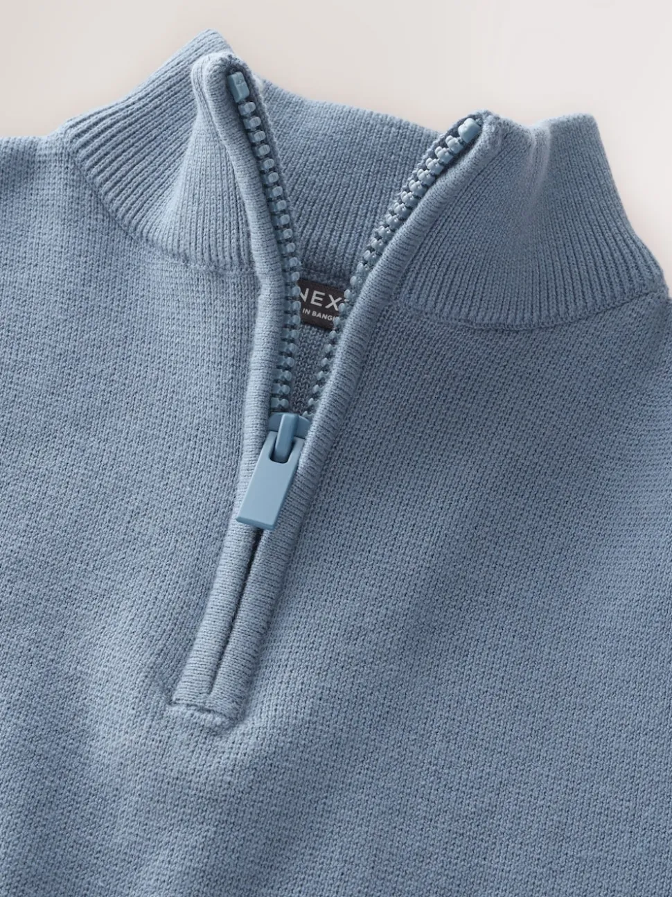 Bleu - Pull quart de zip (3-16ans)