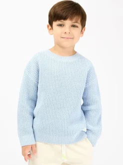 Bleu - Pulls GEN Col rond souple