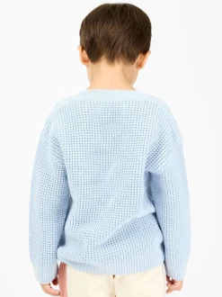 Bleu - Pulls GEN Col rond souple