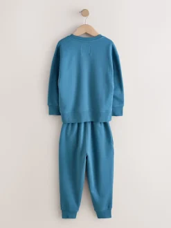 Bleu - Pyjama simple en laine polaire (3-16yrs)