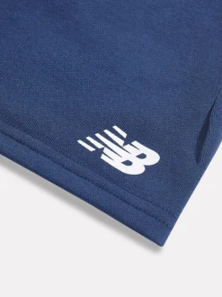 Bleu - Short New Balance Kids à logo empilé à l’arrière