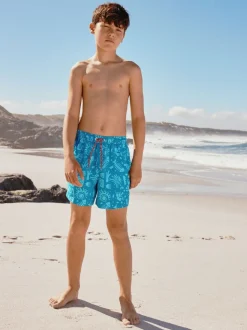 Bleu - Shorts de bain imprimés (3-16yrs)