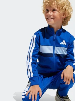 Bleu - Survêtement adidas Essentials Tiberio 3-Rayures pour petits enfants