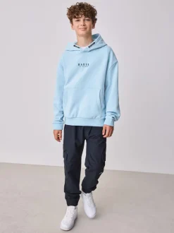 Bleu - Sweat à capuche Baker by Ted Baker épais à enfiler