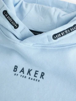 Bleu - Sweat à capuche Baker by Ted Baker épais à enfiler