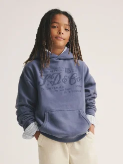 Bleu - Sweat à capuche Superdry