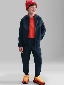 Bleu - Sweat à capuche zippé Nike Tech Fleece