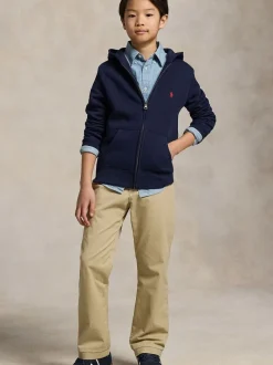 Bleu - Sweat-shirt à capuche Polo Ralph Lauren zippé avec logo