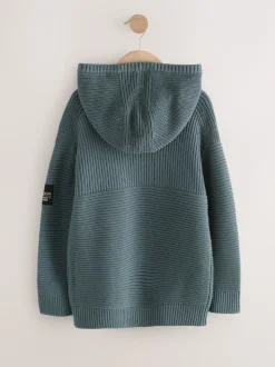 Bleu - Sweat-shirt à capuche en maille utilitaire (3-16ans)