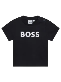 Bleu - T-shirt à manches courtes avec logo Boss