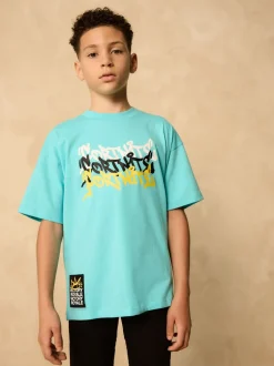 Bleu - T-shirt à manches courtes imprimé Fortnite (4-16ans)